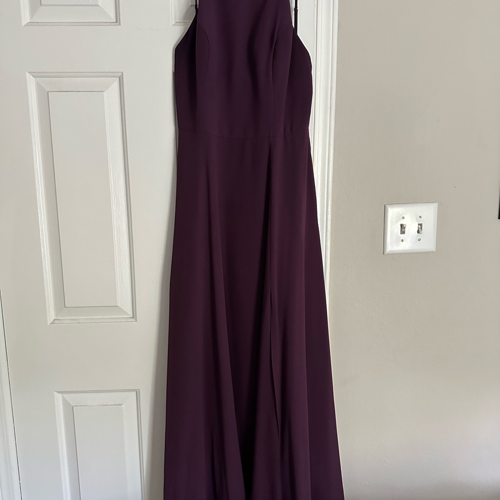 David's Bridal Elegant Purple Maxi Dress - great for guests or bridesmaids!